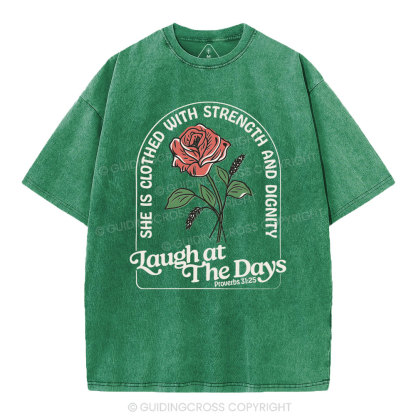 Laugh At The Days Christian Washed T-Shirt