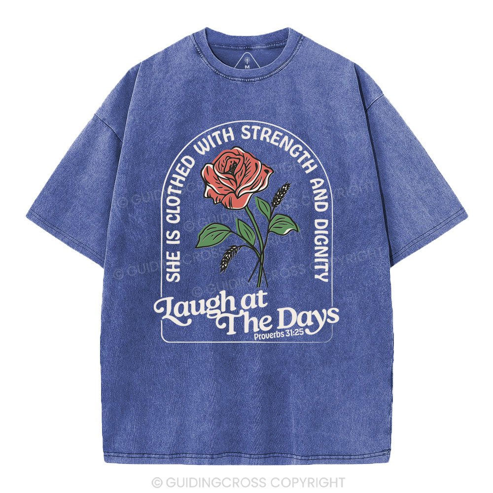 Laugh At The Days Christian Washed T-Shirt