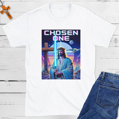 Lazer Saber Jesus Christian T-Shirt