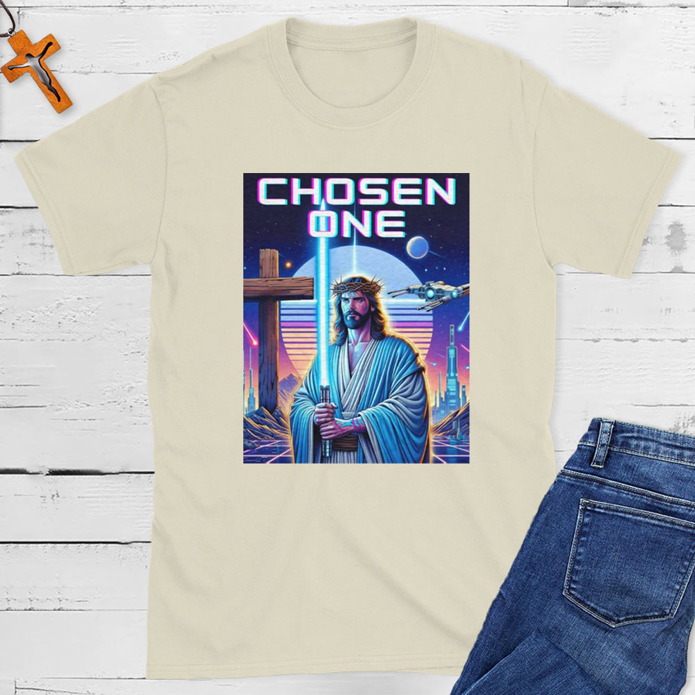 Lazer Saber Jesus Christian T-Shirt