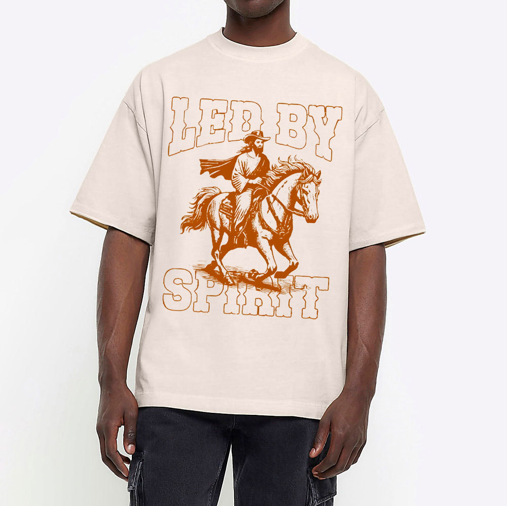 Led By Spirit Christian Washed T-Shirt