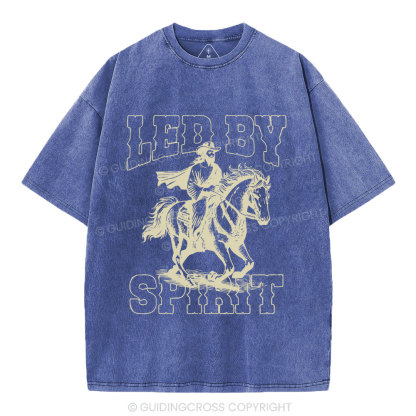 Led By Spirit Christian Washed T-Shirt