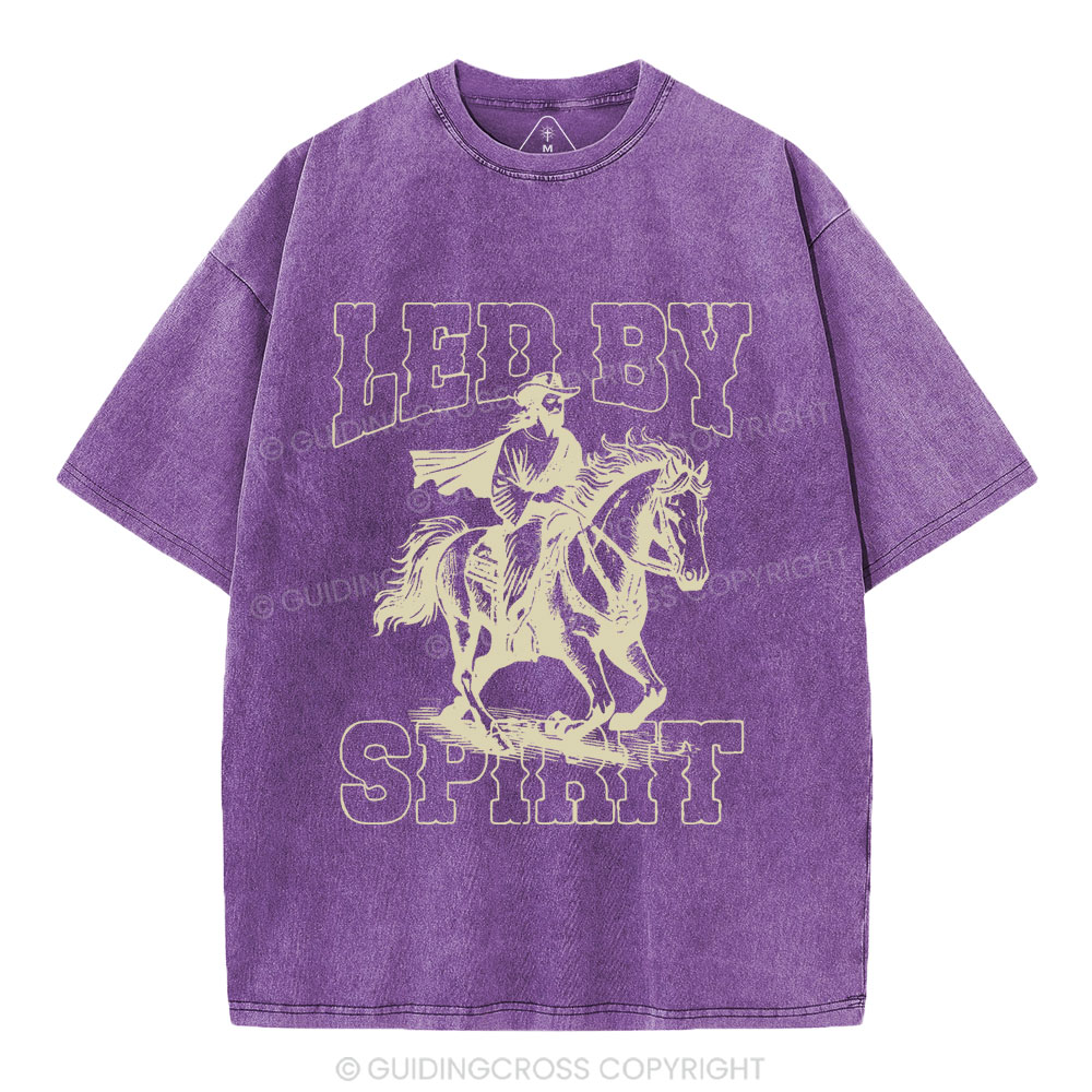 Led By Spirit Christian Washed T-Shirt