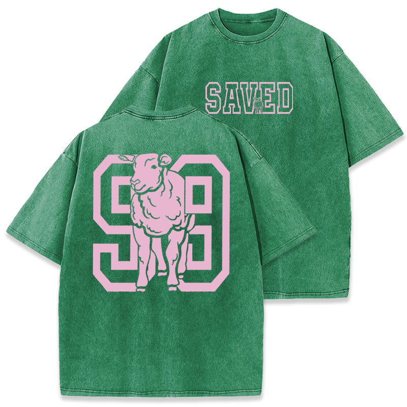 Left The 99 To Save Me Christian Washed T-Shirt