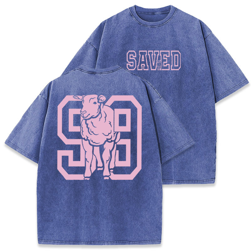 Left The 99 To Save Me Christian Washed T-Shirt