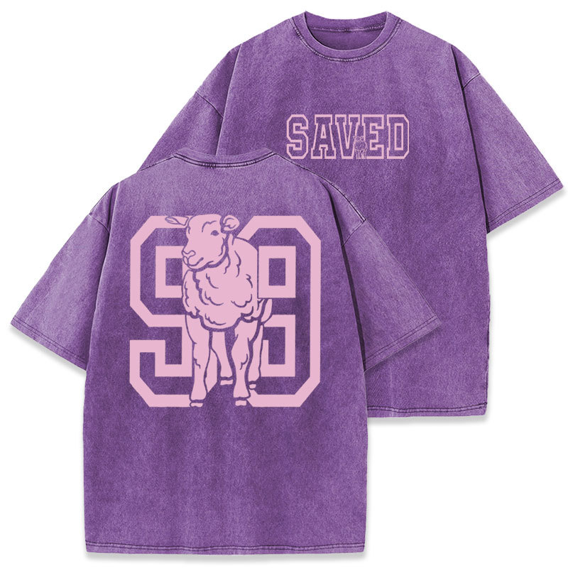 Left The 99 To Save Me Christian Washed T-Shirt