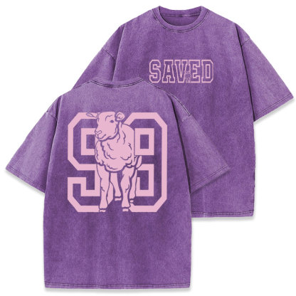 Left The 99 To Save Me Christian Washed T-Shirt