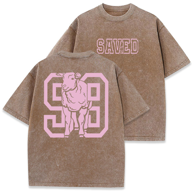 Left The 99 To Save Me Christian Washed T-Shirt
