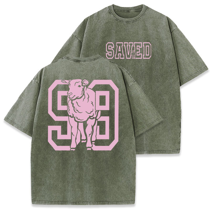 Left The 99 To Save Me Christian Washed T-Shirt