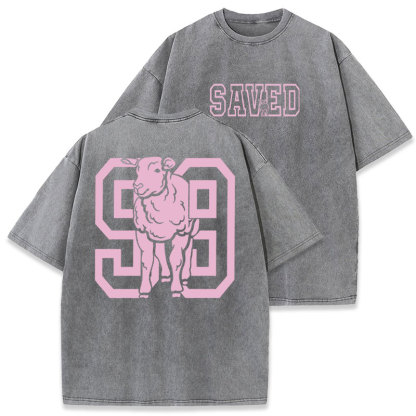 Left The 99 To Save Me Christian Washed T-Shirt