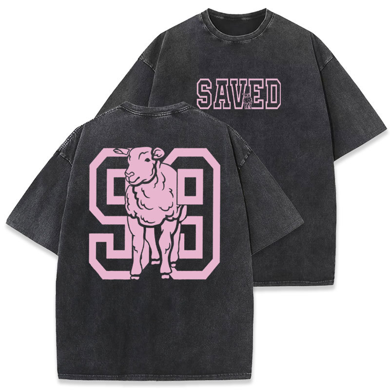 Left The 99 To Save Me Christian Washed T-Shirt