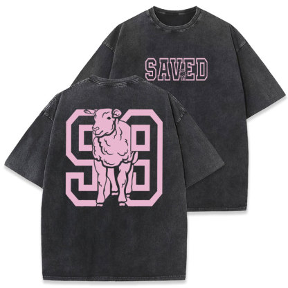 Left The 99 To Save Me Christian Washed T-Shirt