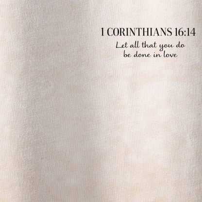 Let All That You Do Be Done In Love Oversized All-Over Print Christian T-Shirt