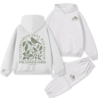 Let Everything That Has Breath Christian Fleece Hoodie Set