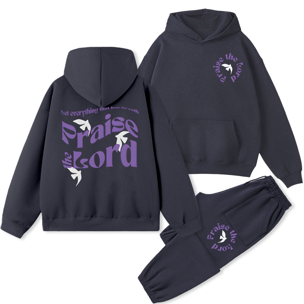 Let Everything That Has Breath Praise The Lord Christian Fleece Hoodie Set