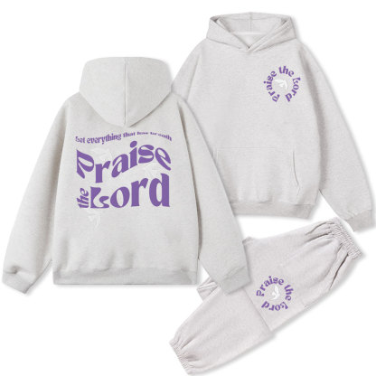 Let Everything That Has Breath Praise The Lord Christian Fleece Hoodie Set