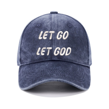 Let Go Let God Christian Washed Hat