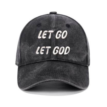 Let Go Let God Christian Washed Hat