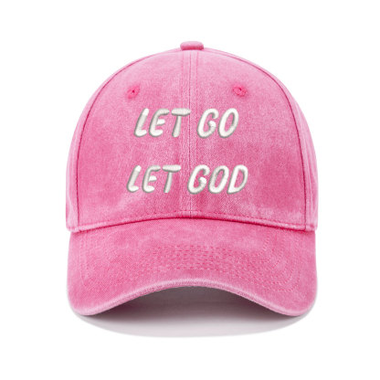 Let Go Let God Christian Washed Hat