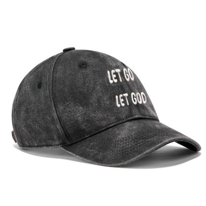 Let Go Let God Christian Washed Hat