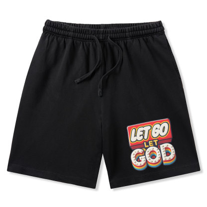 Let Go Let God Christian Washed Shorts