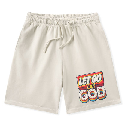 Let Go Let God Christian Washed Shorts
