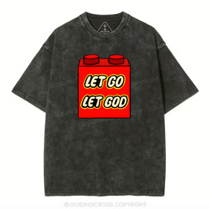 Image of Let Go Let God Christian Washed T-Shirt