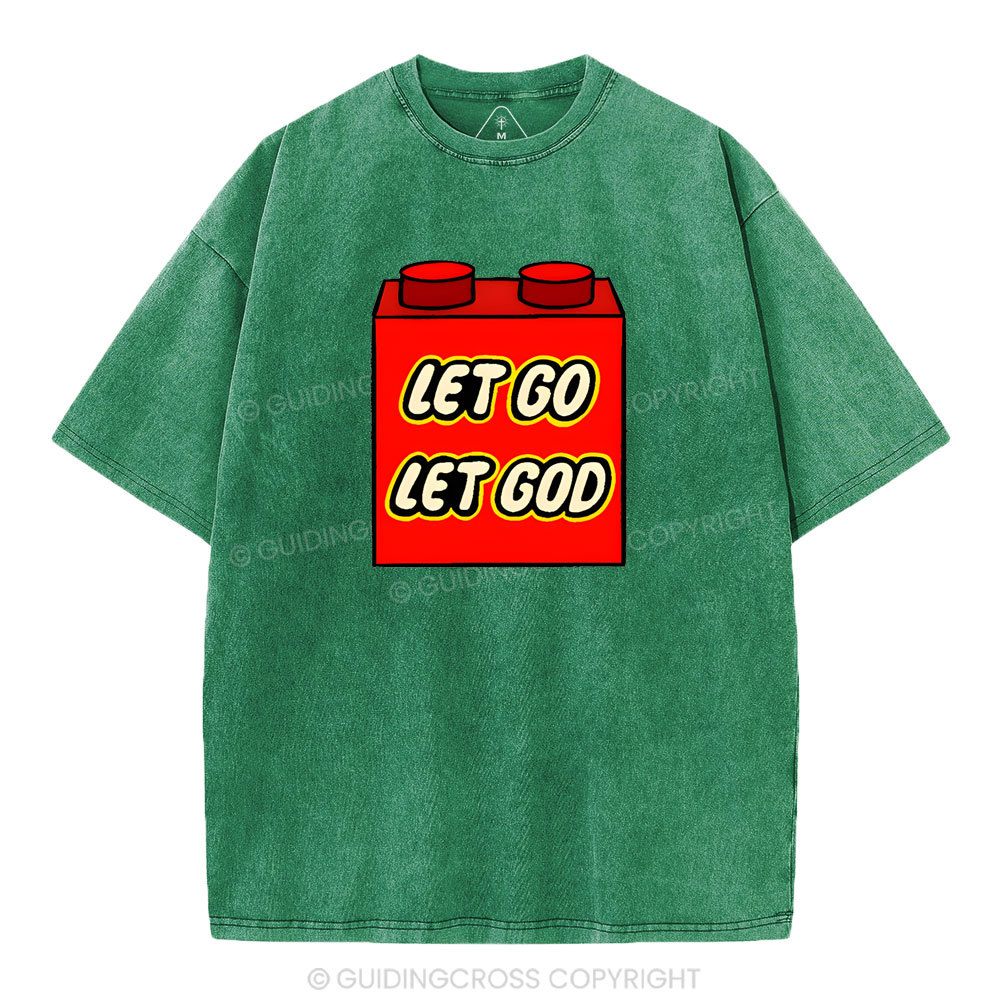 Let Go Let God Christian Washed T-Shirt
