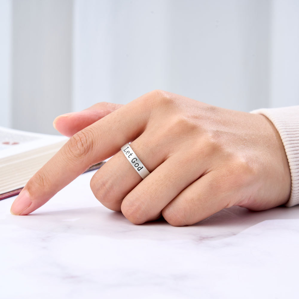 Let God Christian 925 Sterling Silver Ring