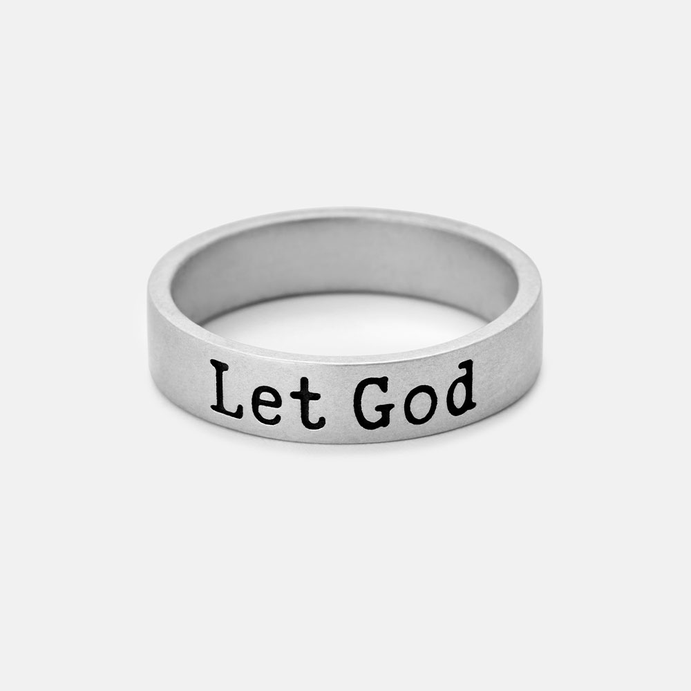 Let God Christian 925 Sterling Silver Ring