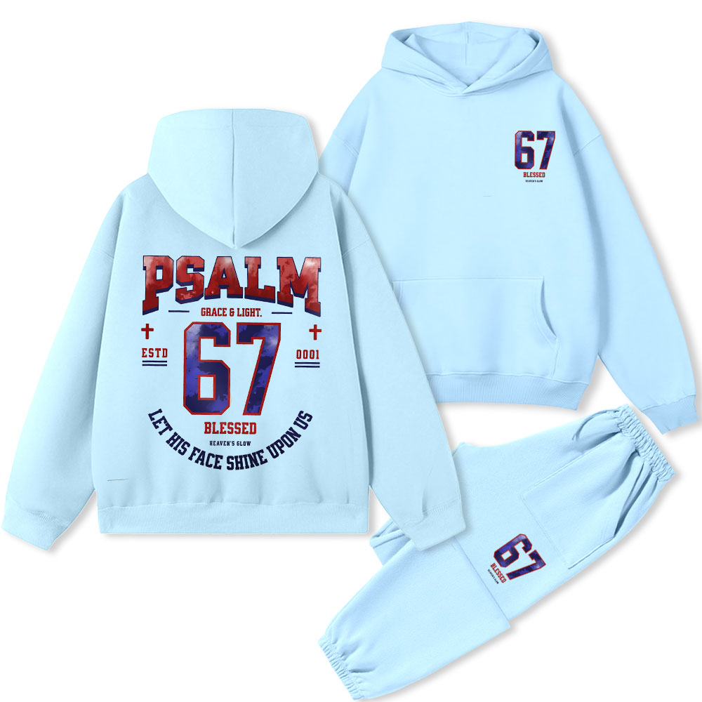Let His Face Shine Upon Us Christian Premium Fleece Hoodie Set