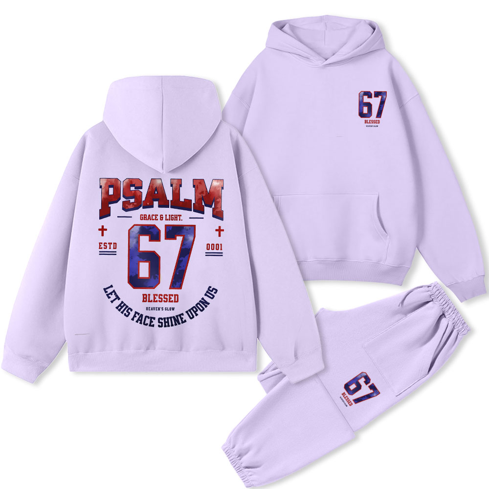 Let His Face Shine Upon Us Christian Premium Fleece Hoodie Set