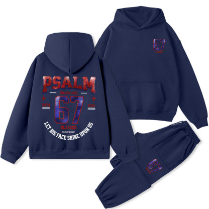 Let His Face Shine Upon Us Christian Premium Fleece Hoodie Set