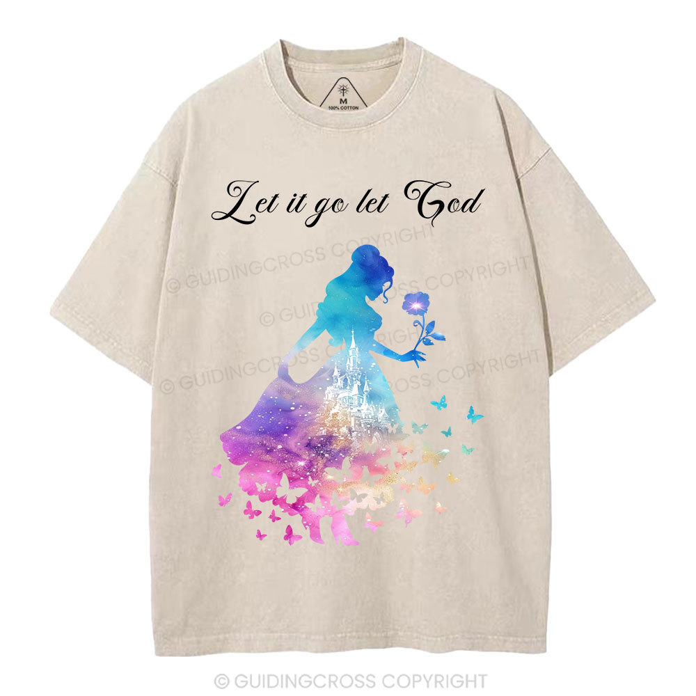 Let It Go Let God Christian Washed T-Shirt