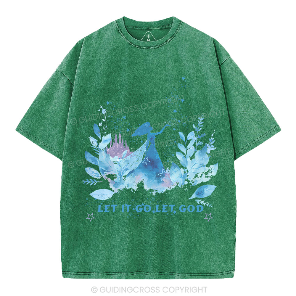 Let It Go Let God Christian Washed T-Shirt
