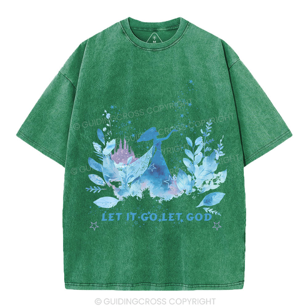 Let It Go Let God Christian Washed T-Shirt