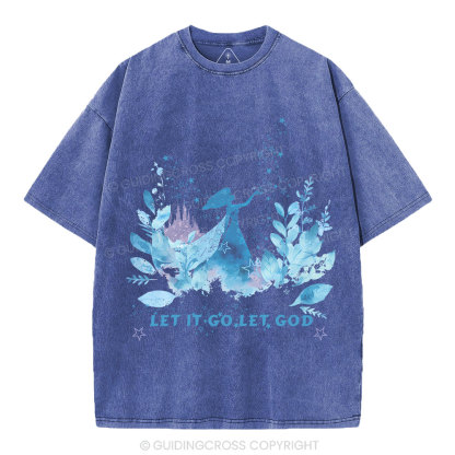 Let It Go Let God Christian Washed T-Shirt