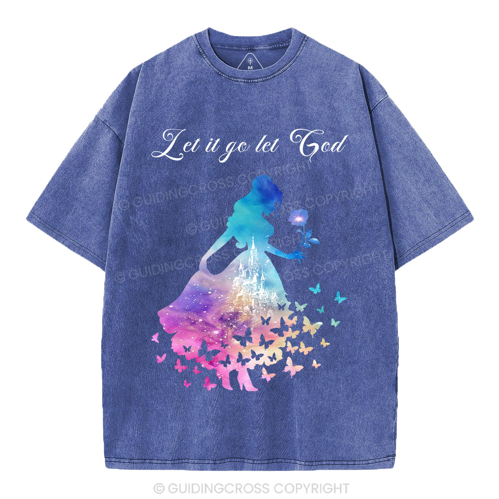 Let It Go Let God Christian Washed T-Shirt