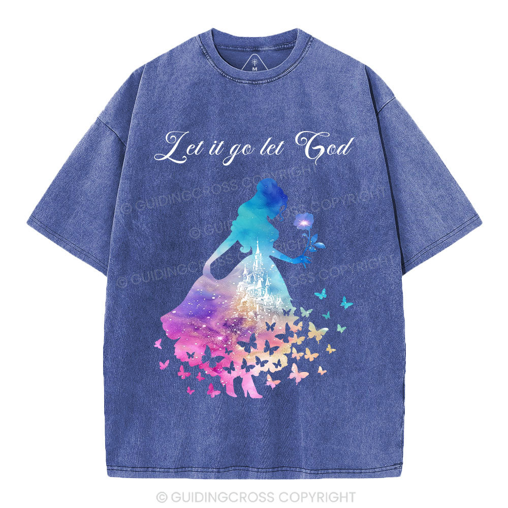 Let It Go Let God Christian Washed T-Shirt