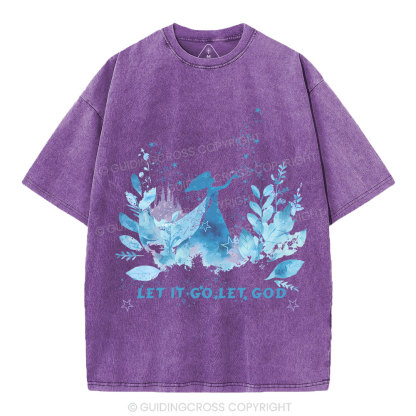 Let It Go Let God Christian Washed T-Shirt