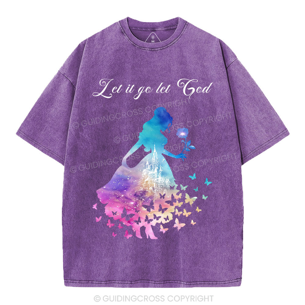 Let It Go Let God Christian Washed T-Shirt