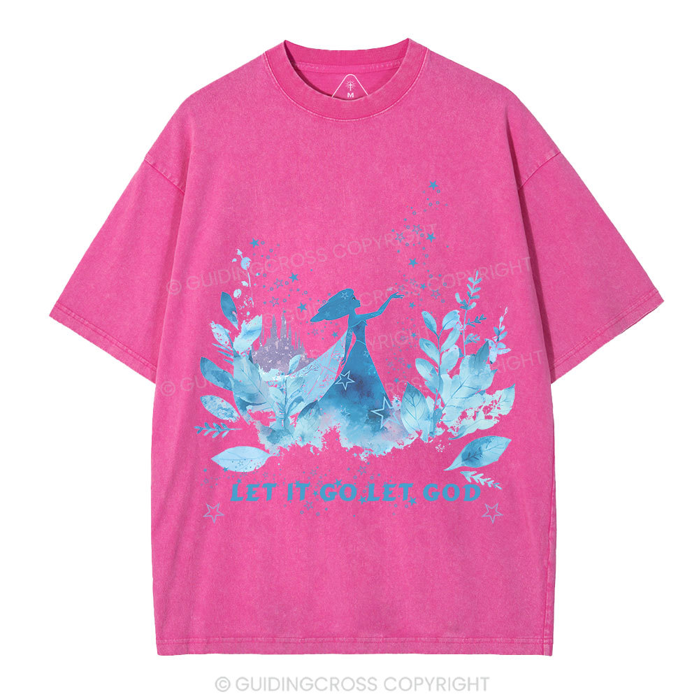 Let It Go Let God Christian Washed T-Shirt
