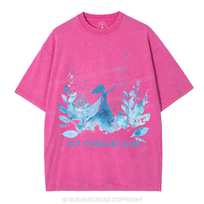 Let It Go Let God Christian Washed T-Shirt