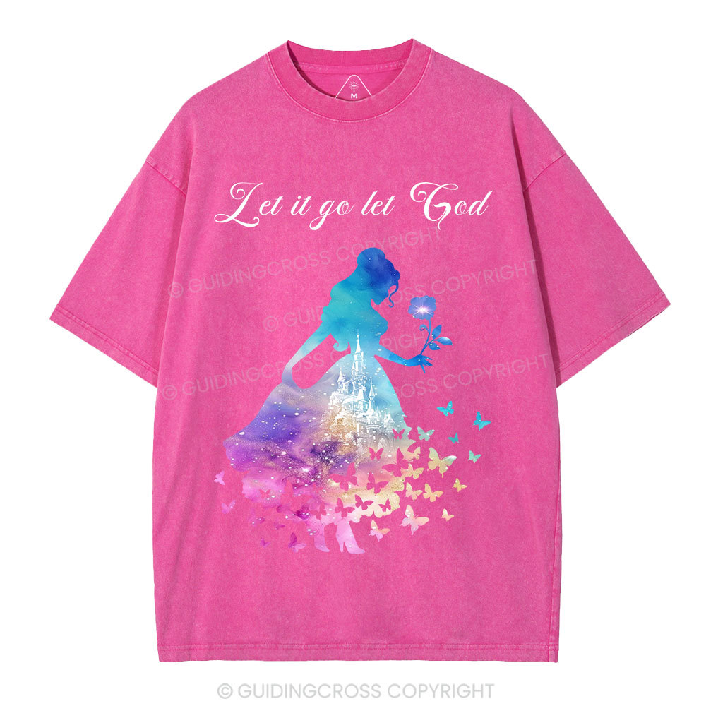 Let It Go Let God Christian Washed T-Shirt