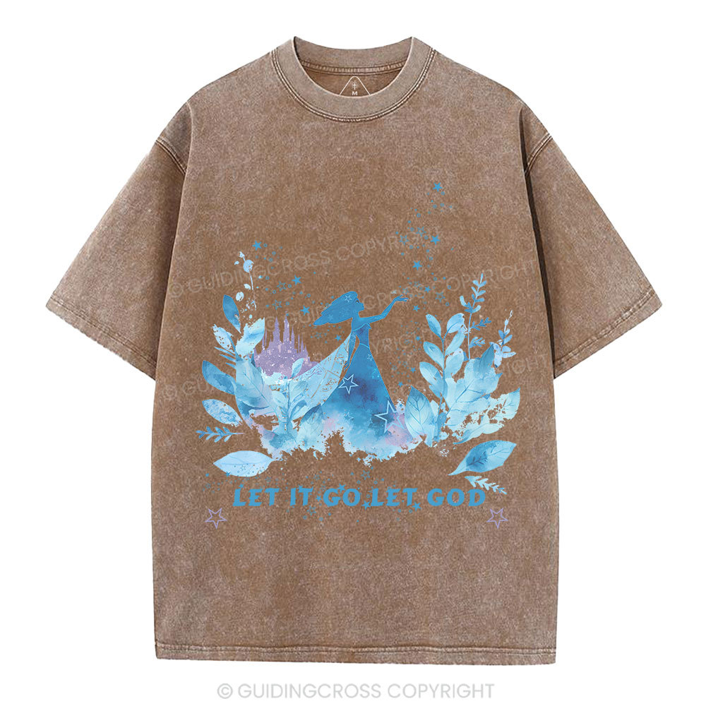 Let It Go Let God Christian Washed T-Shirt