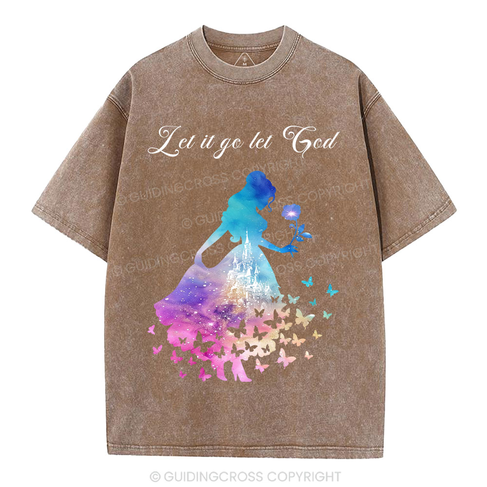Let It Go Let God Christian Washed T-Shirt
