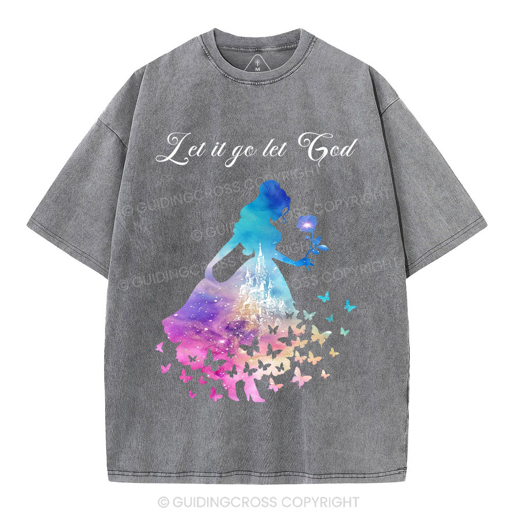 Let It Go Let God Christian Washed T-Shirt