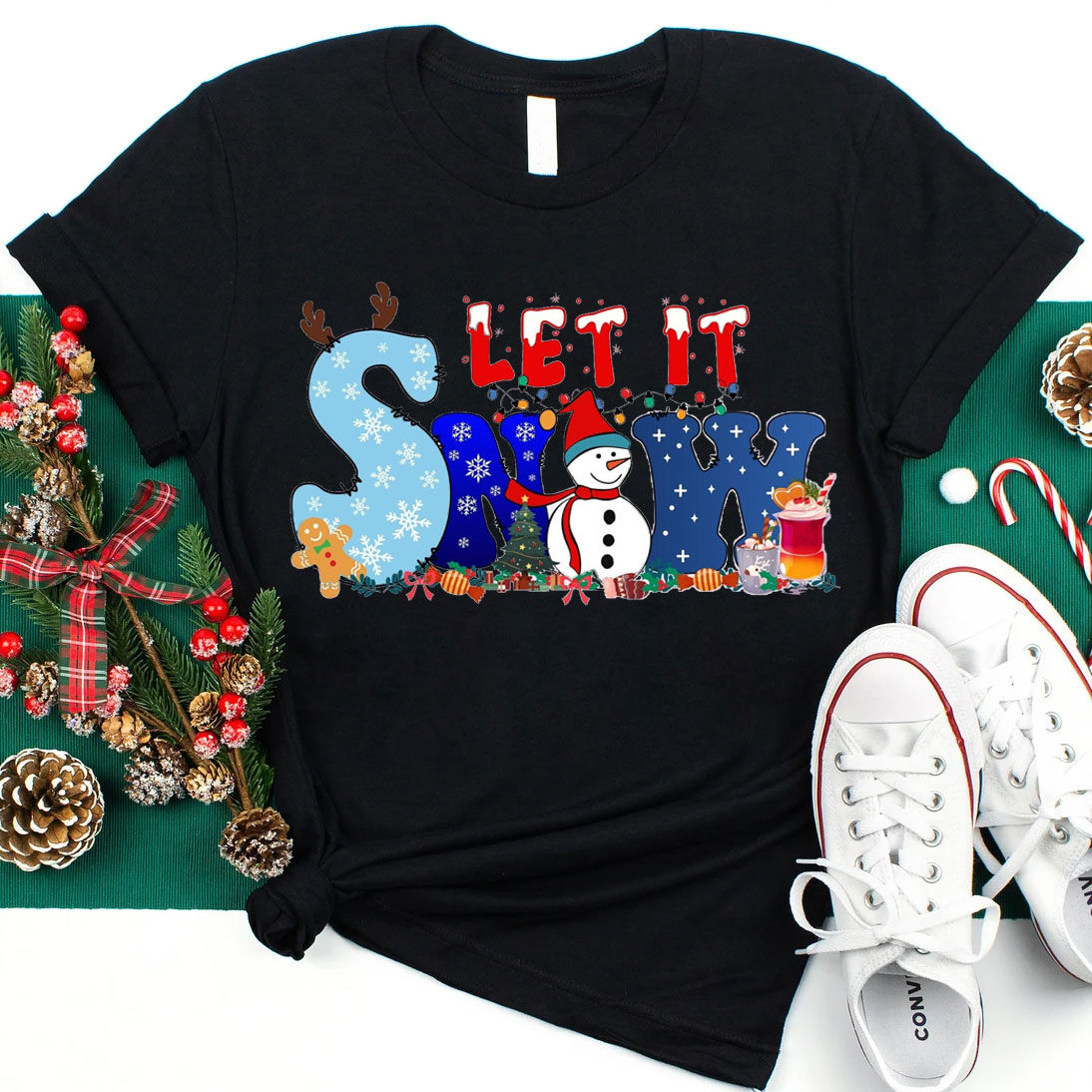 Let It Snow Christian Tee