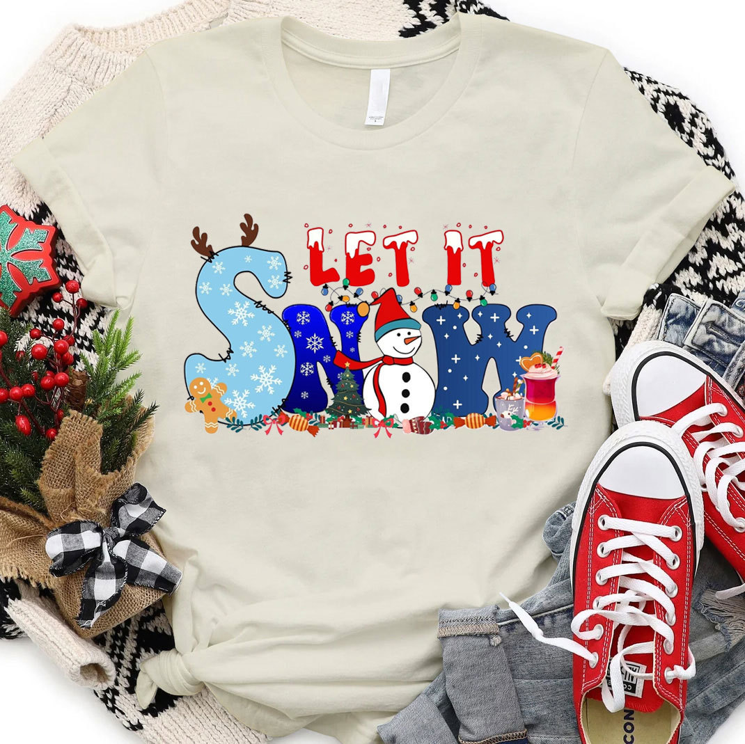 Let It Snow Christian Tee