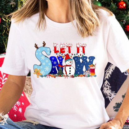 Let It Snow Christian Tee